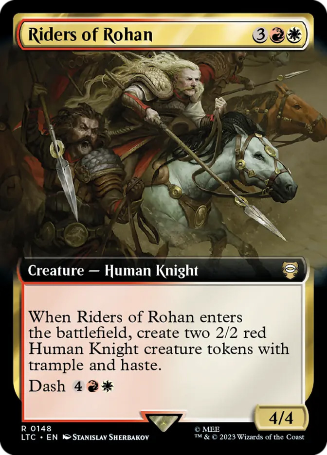 forth eorlingas mtg card Eorlingas! (Card) Whenever one or more creatures you control deal combat damage to one or more players this turn Forth Eorlingas Showcase Scrolls 460