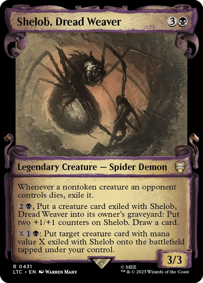 shelob mtg commander deck Shelob, Child of Ungoliant LotR SPIDERS FOOD Magic Custom Draw a card. Shelob, Child of Ungoliant -