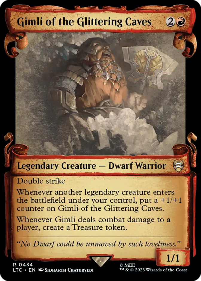 gimli card mtg of the Glittering Caves (Extended The Gathering Gimli, Mournful Avenger | The