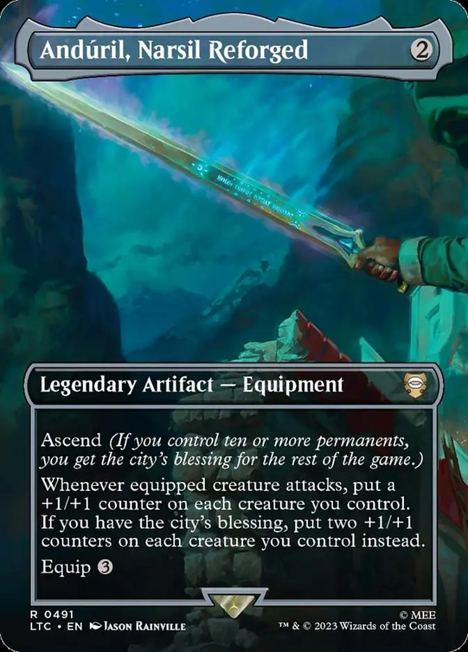 anduril mtg card Anduril, Flame of the West - Universes Beyond: The Lord of the Rings: Tales  of Middle-earth