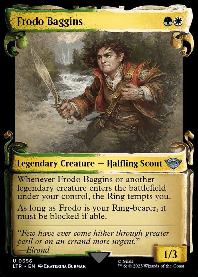 frodo cards mtg Magic the Gathering Lord of the Rings Frodo, Adventurous Hobbit LTC #0 –  Rotterdam Comics main image 0