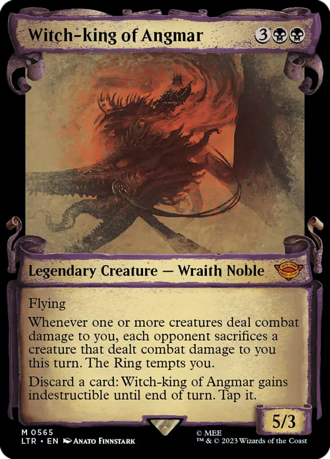 witch king of angmar mtg card Paramint - 24x14 Stitched Playmat each opponent sacrifices a creature that dealt combat damage to you this turn Magic the Gathering Lord of