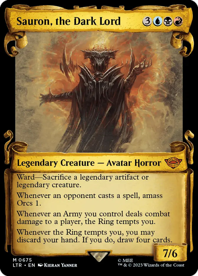 sauron mtg card Sauron, the Dark Lord Whenever the Ring tempts you MTGNexus - Mouth of Sauron