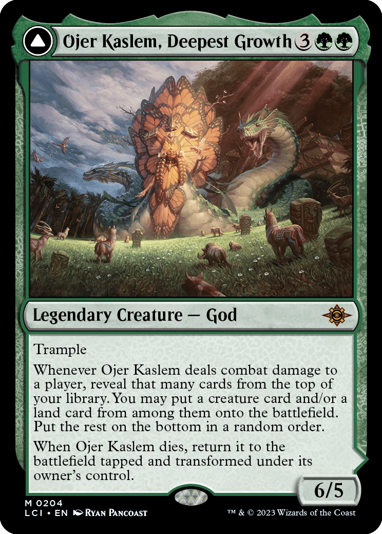 Magic The Gathering The Lost Caverns of Ixalan Mythic Rare Ojer Kaslem, Deepest Growth // Temple of Cultivation #204