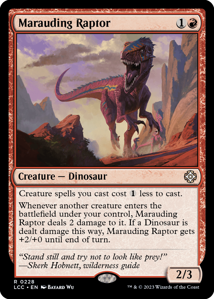 Mtg The Lost Caverns of Ixalan Commander Rare Marauding Raptor #228