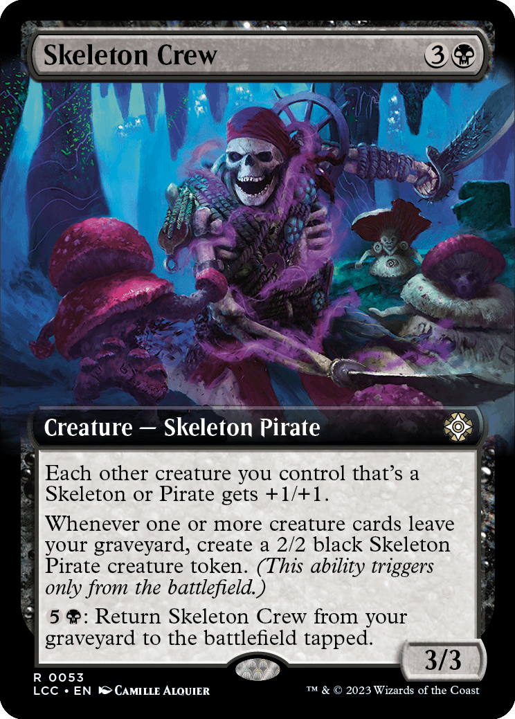 mtg skeleton commander deck Skeleton Crew (Extended Art) - Commander: The Lost Caverns of Ixalan [RARE] [Lightly Played]