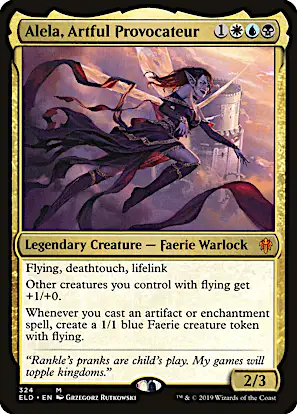 mtg brawl legal cards Magic Throne of Eldraine Knights' Charge Deck fantasy medieval world filled with knights and castles and fairy tales come alive brawl cards mtg Alela, Artful
