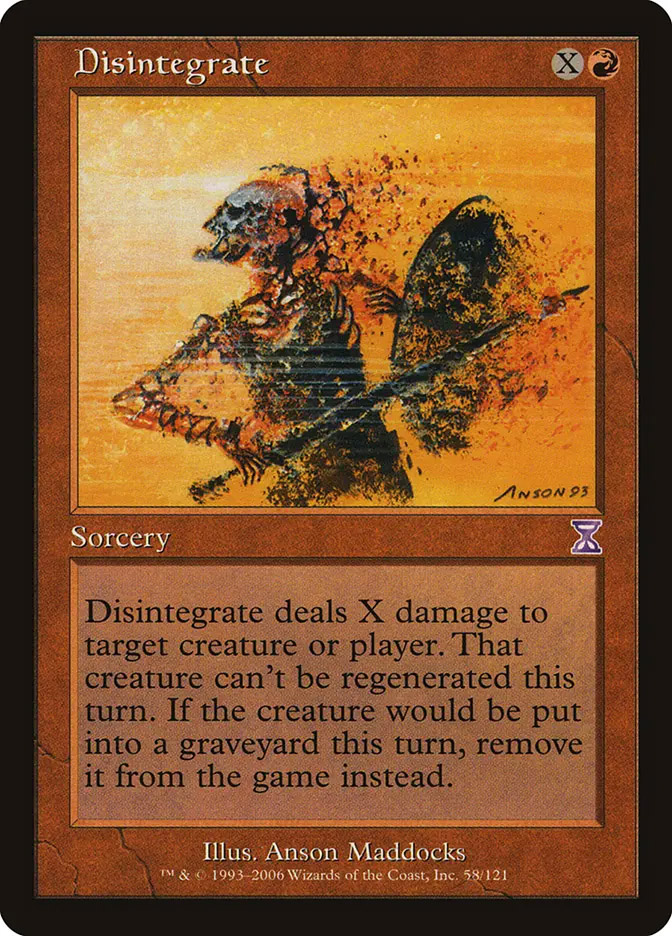 mtg time shifted cards Disintegrate | Timeshifted | Modern At the beginning of the chosen players upkeep MTG / Timeshifted