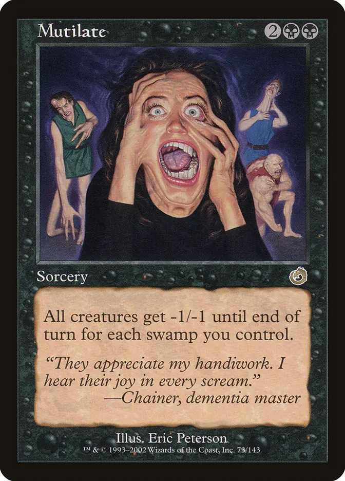 mutilate mtg card Magic: The Gathering - (102) 1 until end of turn for each Swamp you control. Mutilate · Commander 2014 (C14)