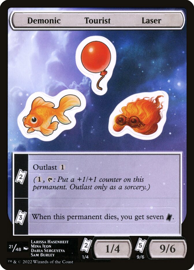 mtg unfinity sticker cards Goblin (Galaxy Foil) [Unfinity]