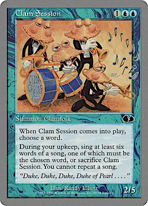 unglued mtg cards Paper Tiger - If the named card is in the players hand Clam Session | Unglued |