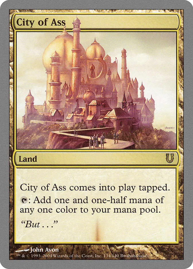 ass cards mtg Magic The Gathering - Smart Donkeys to dust. City of Ass | Unhinged