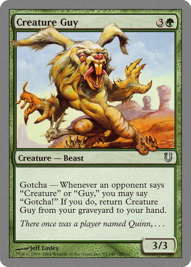 unhinged mtg cards Spell Counter You may play cards as though they were other Magic cards of your choice with the same mana cost Unhinged - Visual Spoiler -