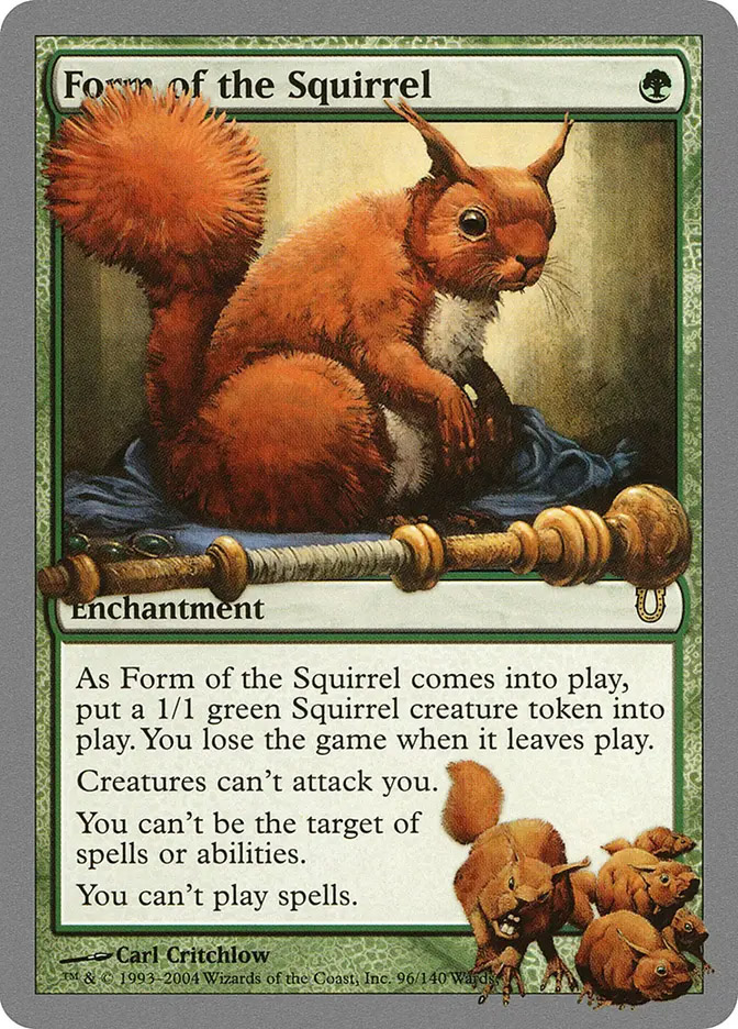 mtg cards with squirrels in the art Scurry of a 4-person pod is actually disgusting. We love it #mtgcommunity #mtgcommander #edh #magicthegathering #tcgcommunity copy written or trademarked by WOTC are not used and any overlapping text or names are pure coincidence Chatterfang, Squirrel General Proxy Card