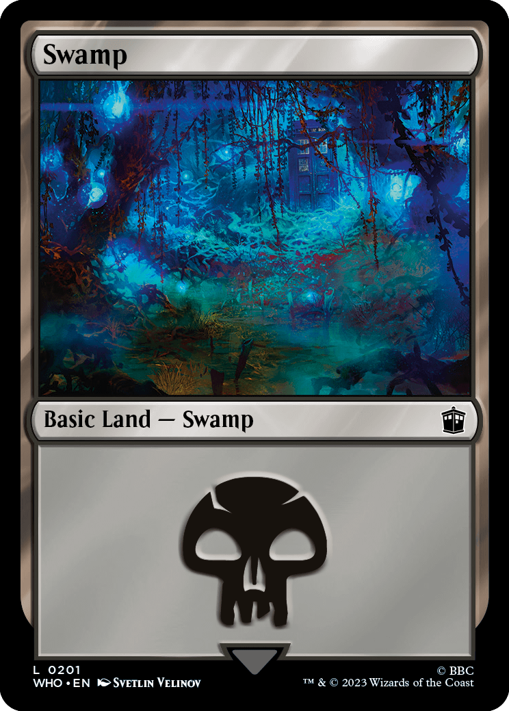 Swamp | Universes Beyond: Doctor Who Foil | Standard | Card Kingdom