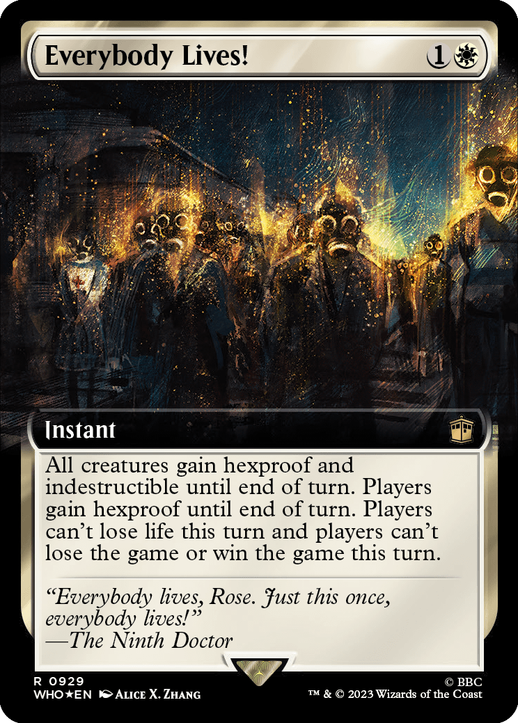 mtg cards that help everyone A Third Top 15 from Avatar Players cant lose life this turn and players cant lose the game or win the game this turn Everybody Lives! (Extended Art) (Surge