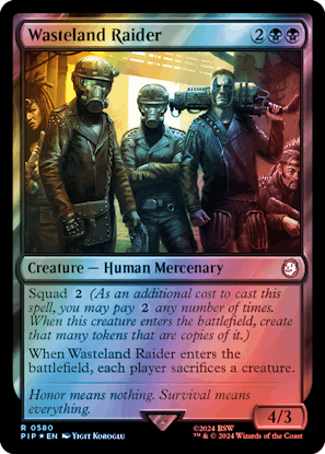 Wasteland Raider | Universes Beyond: Fallout Foil | Commander | Card Kingdom