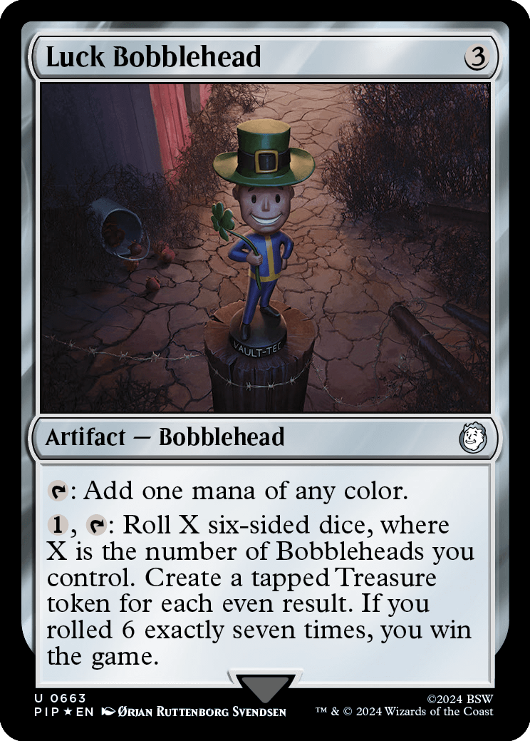 Luck Bobblehead | Universes Beyond: Fallout Foil | Commander | Card Kingdom