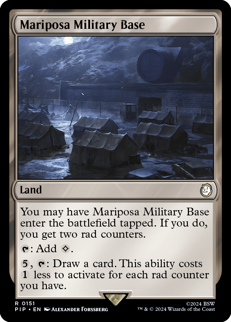 mtg card base Mariposa Military Base | Universes Beyond: Fallout Foil | Commander