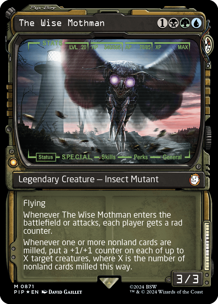 The Wise Mothman | Universes Beyond: Fallout Variants Foil | Commander |  Card Kingdom