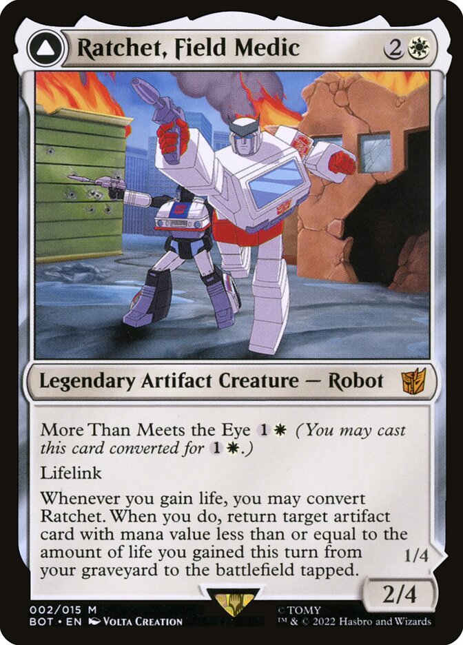 transformer mtg card Ratchet, Field Medic | Universes Beyond: Transformers