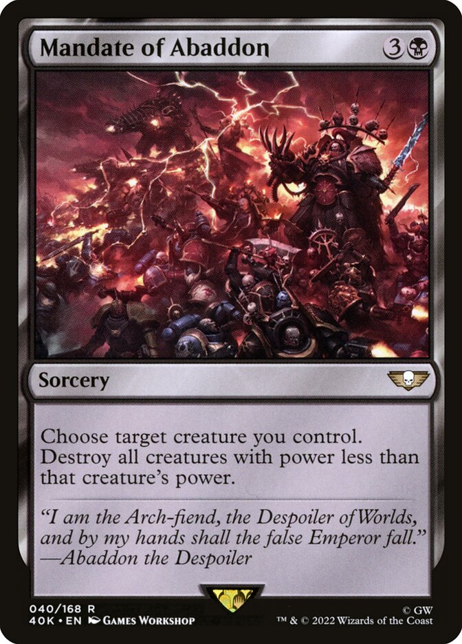 abaddon the despoiler mtg card Steam Workshop::MTG Abaddon, EDH deck function toggle MTG Abaddon the Despoiler Warhammer