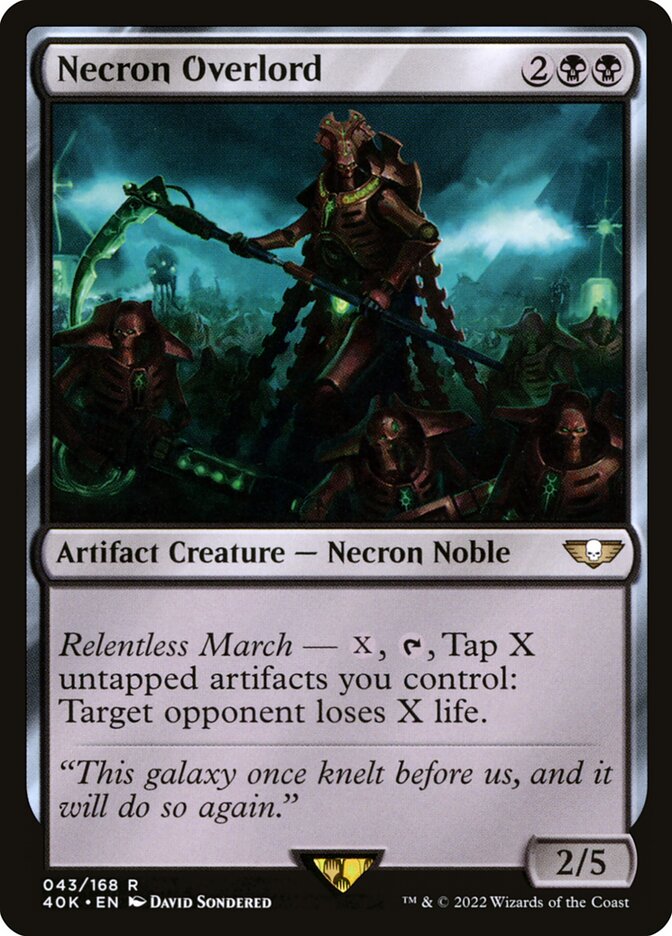Necron Overlord | Universes Beyond: Warhammer 40,000 | Commander | Card  Kingdom