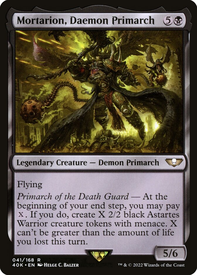 Mortarion, Daemon Primarch | Universes Beyond: Warhammer 40,000 Foil |  Commander | Card Kingdom