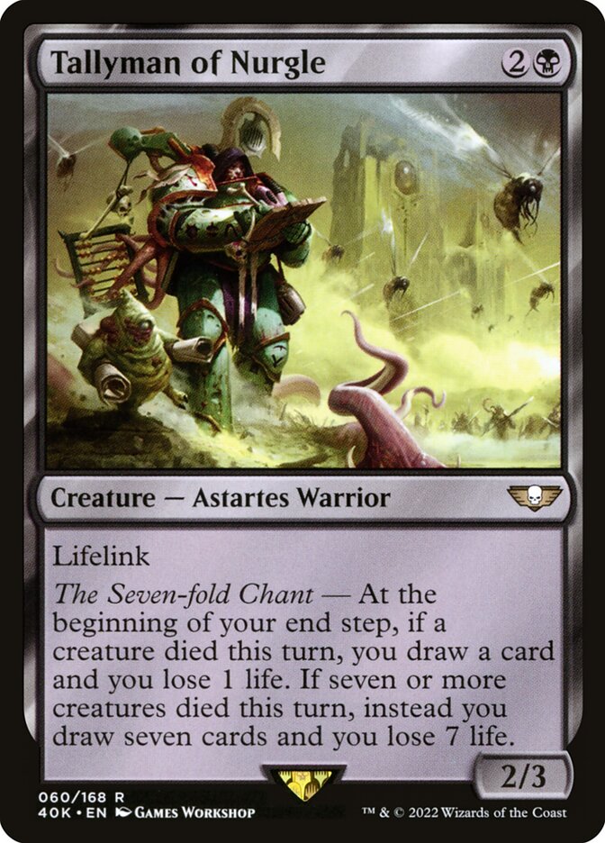 mtg nurgle cards Plaguebearer of Token (15) // Spawn Token (16) [Universes Beyond: Warhammer 40,000: Tokens] [Surge Foil]  Face to Face Games Enchant creature an opponent controls When enchanted creature dies Dark Ritual [Warhammer 40,000]