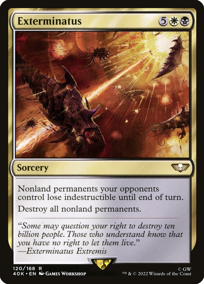 mtg universes beyond 40k card list Magic: The Gathering Beyond: Warhammer 40,000 Commander Deck  Necron Dynasties : Toys & Games MTG Warhammer 40,000 set debuts