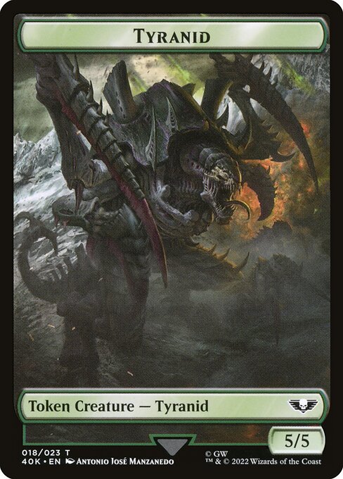 mtg tyranid cards Magic: The Gathering Universes Beyond: Warhammer 40,000 Commander Deck – Swarm : Toys & Games Tyranid Gargoyle Token // Tyranid