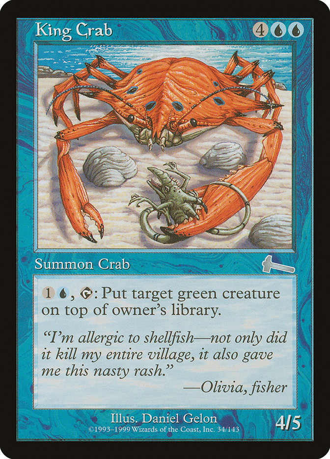 mtg crab cards Wishcoin [Guilds of Ravnica] Landfall Whenever a land enters the battlefield under your control Lucky the Crab custom Magic: