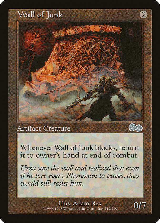 mtg card blocks Wall of Junk | Urza's Saga