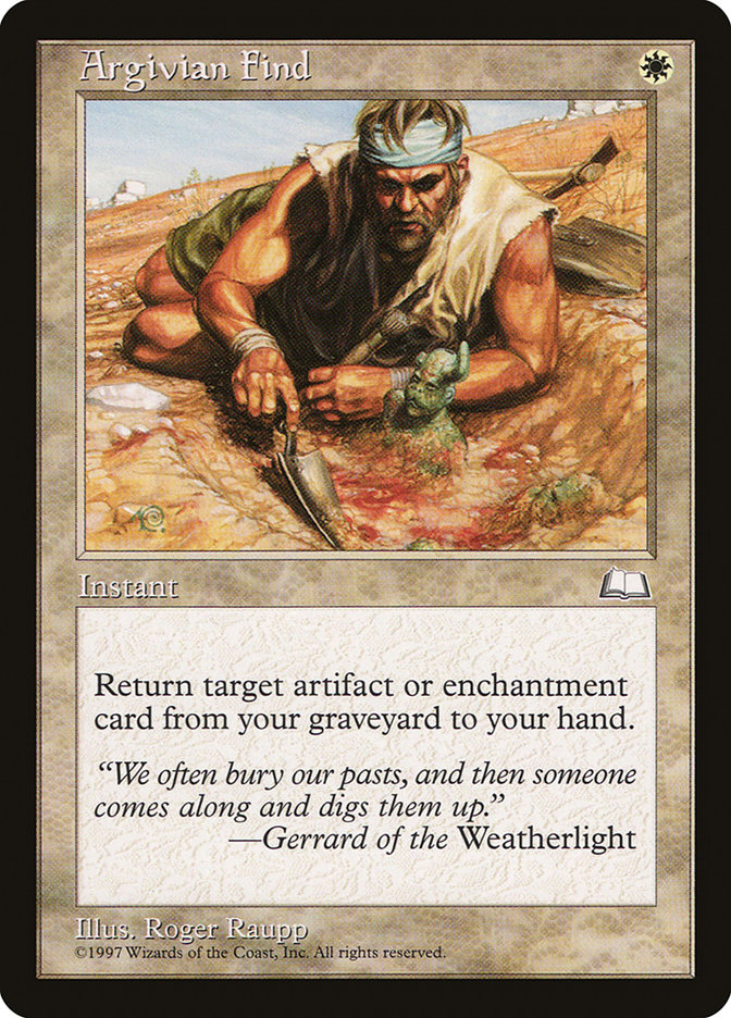 mtg find card Argivian Find | Weatherlight
