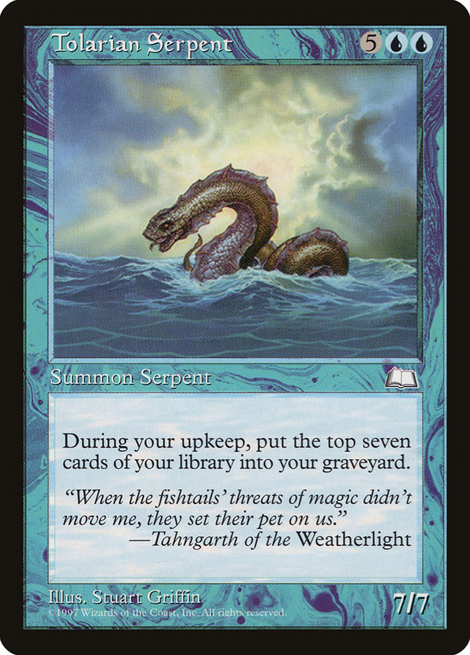 mtg serpent cards Commander EDH Deck The Society 100 Custom Deck Deathtouch Infect Poison Frilled Sea Serpent cant be blocked this turn MTGNexus - Platinum Serpent