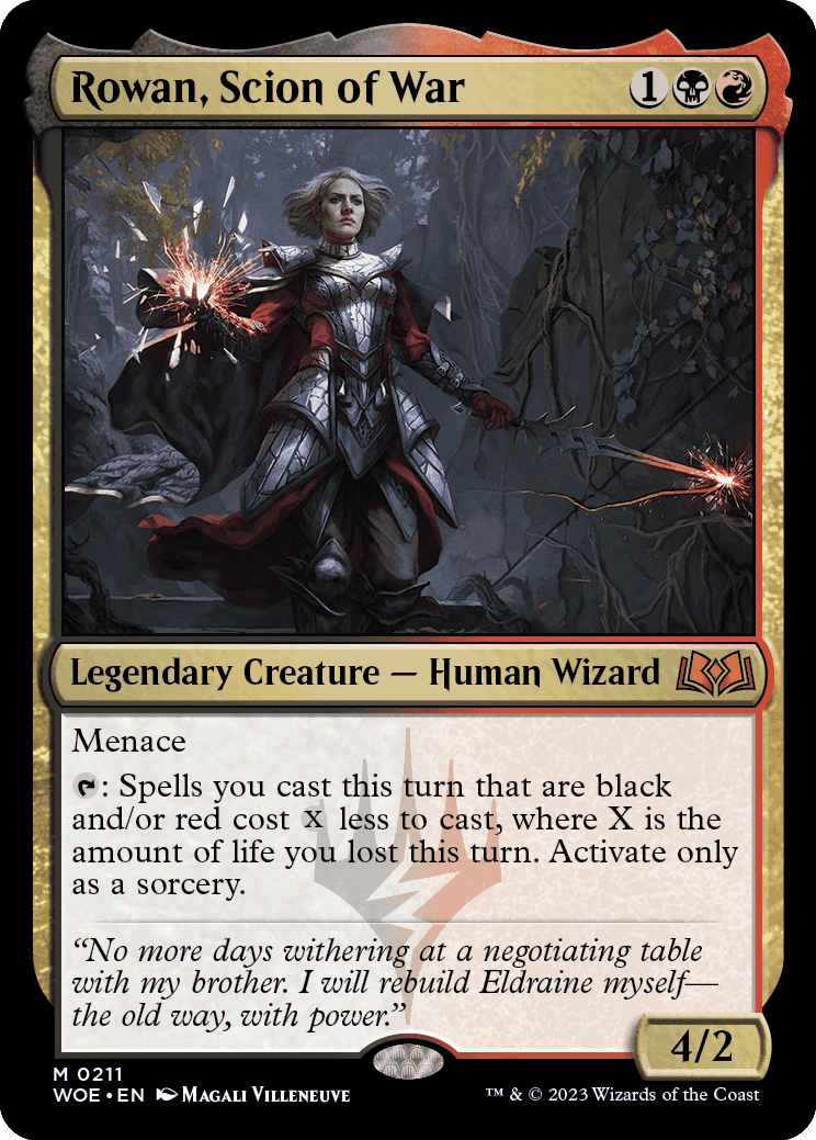 mtg rowan scion of war commander deck Rowan, Scion of War