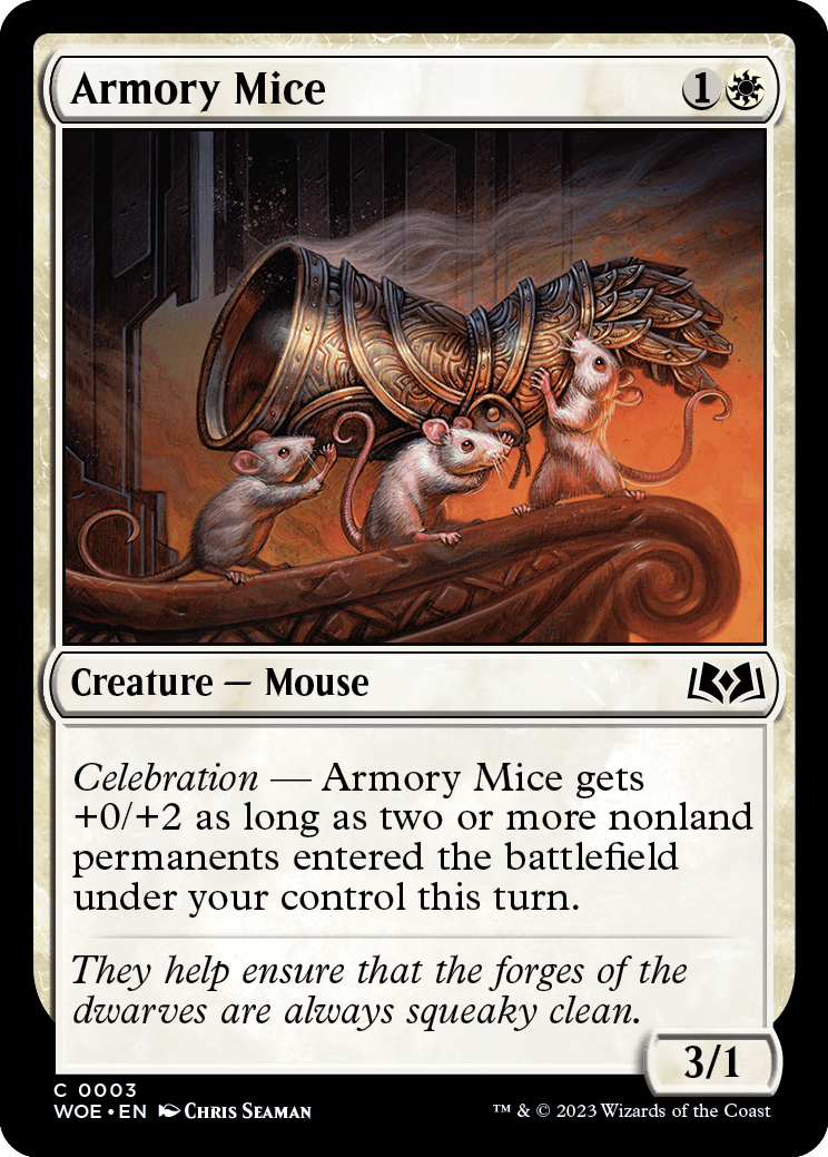 mtg mouse cards Magic The Gathering - Wilds of Eldraine - Armory Mice