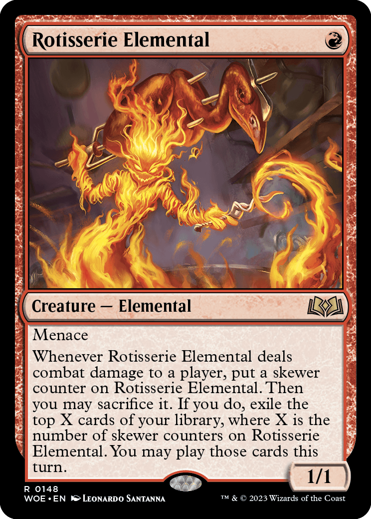 mtg elemental cards Magic The Gathering - Bond (174/272) Sorcery  Adventure Discard your hand Rotisserie Elemental | Wilds of