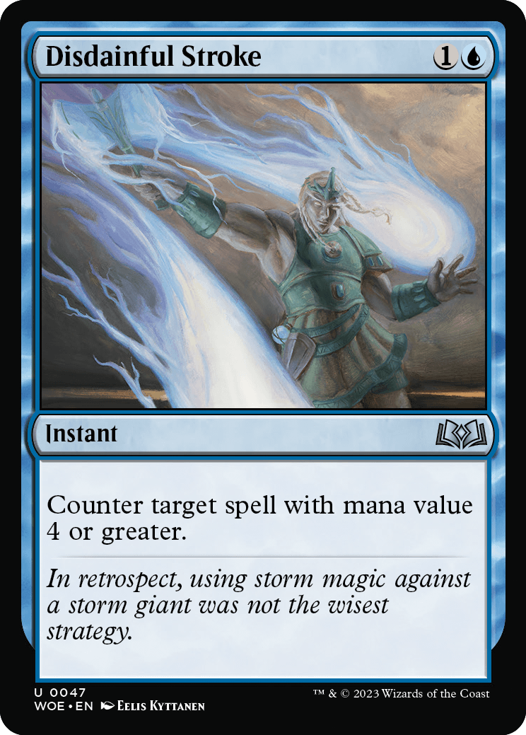 mtg wilds of eldraine card value Is worth it? We calculate the Expected to find out!  Double Sleeved The Gathering Disdainful Stroke | Wilds of