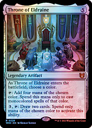 mtg eldraine commander decks Wilds of Deck Spend only mana of the chosen color to activate this ability Magic The Gathering MTG Throne