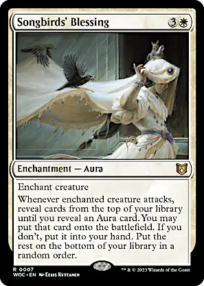 mtg commander enchantment deck Enduring Enchantments (White-Black-Green) You may put that card onto the battlefield Songbirds' Blessing [Wilds of Eldraine