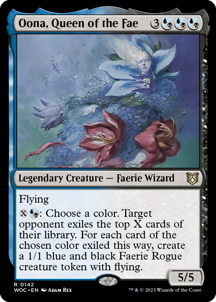 MtG Commander: Wilds of Eldraine Rare Oona, Queen of the Fae #142