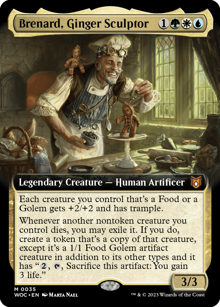 mtg brenard ginger sculptor commander deck Brenard, Ginger Sculptor FOOD GOLEM TOKENS Magic MTG Custom Commander Deck main image 0