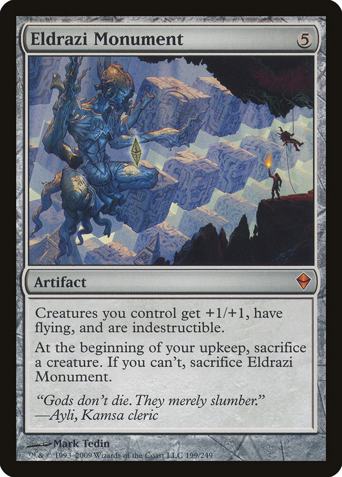 Magic the Gathering Trading Card Game Zendikar Mythic Rare Eldrazi Monument #199