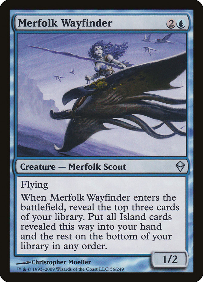 Magic the Gathering [079] ZENDIKAR Single Card - 056/249 : Merfolk Wayfinder